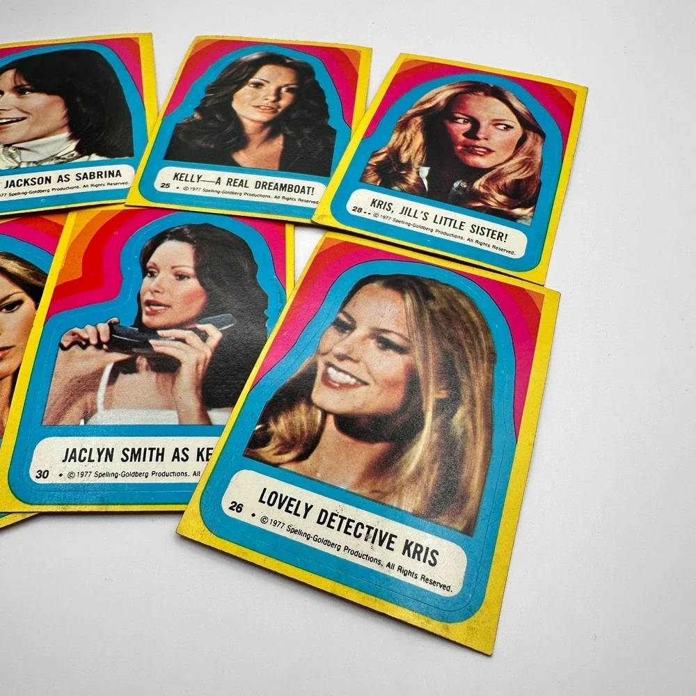 Vintage 1977 Charlies Angels Trading Cards Set of‎ 6 Kate Jackson Jaclyn Smith